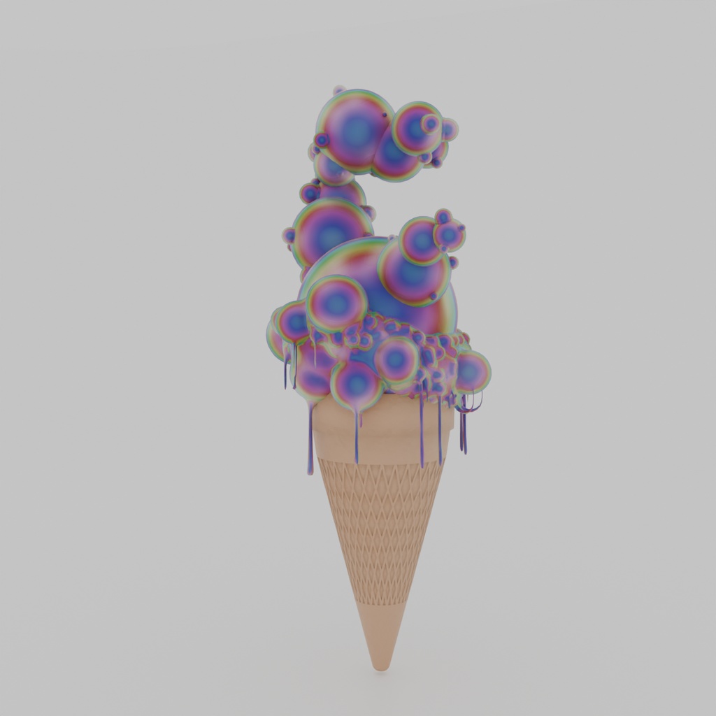 【Blender】ヨグ=ソトースのソフトクリーム Yog-Sothoth soft serve ice cream