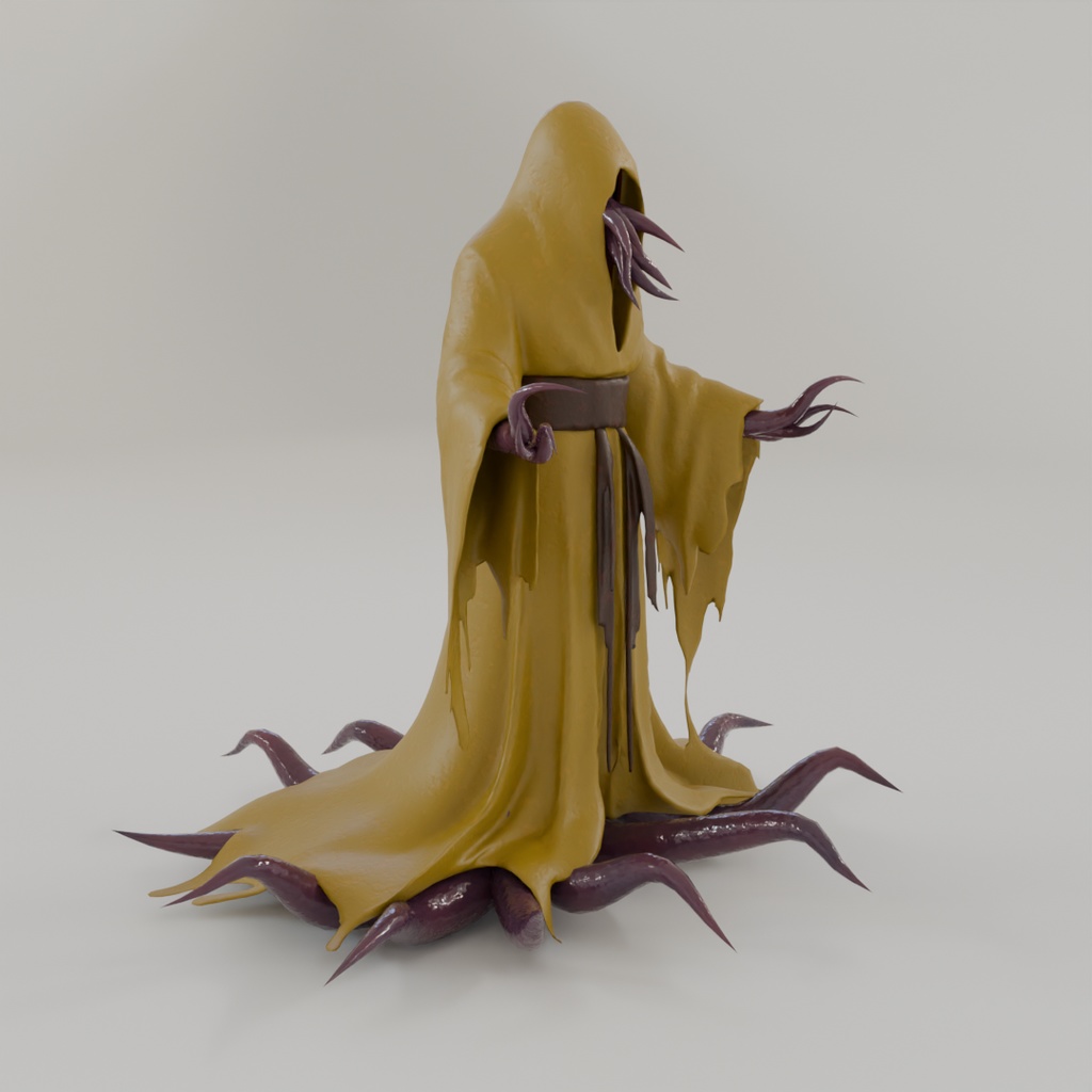 【Blender】黄衣の王 ハスター Yellow-robed king Hastur