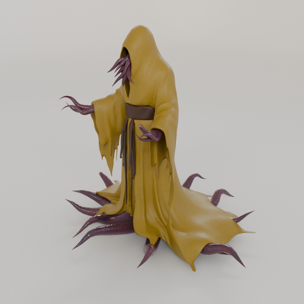 【Blender】黄衣の王 ハスター Yellow-robed king Hastur