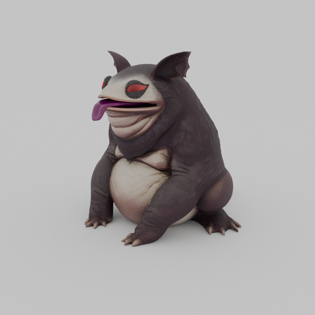 【Blender】異形の旧支配者 ツァトゥグァ Great Old Ones Tsathoggua