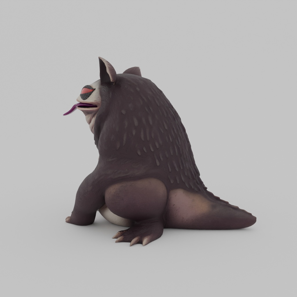 【Blender】異形の旧支配者 ツァトゥグァ Great Old Ones Tsathoggua
