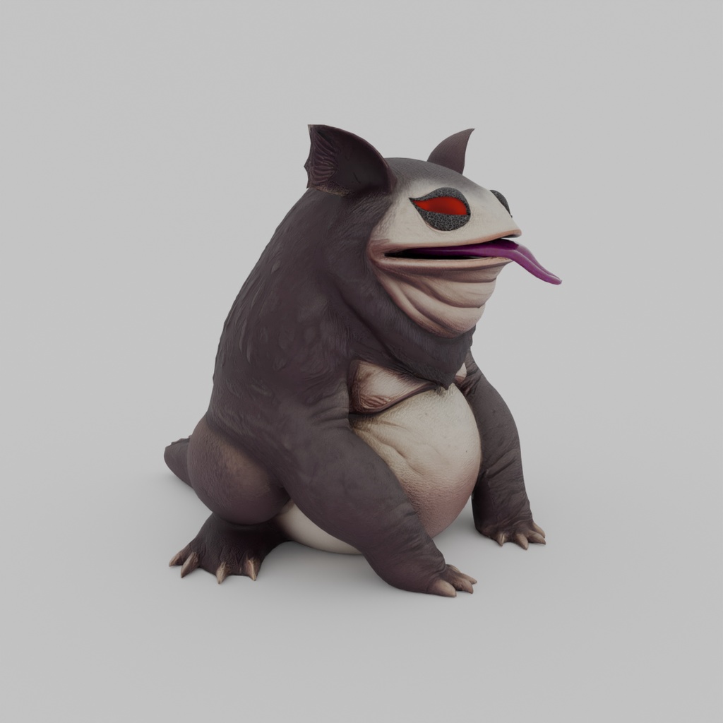 【Blender】異形の旧支配者 ツァトゥグァ Great Old Ones Tsathoggua