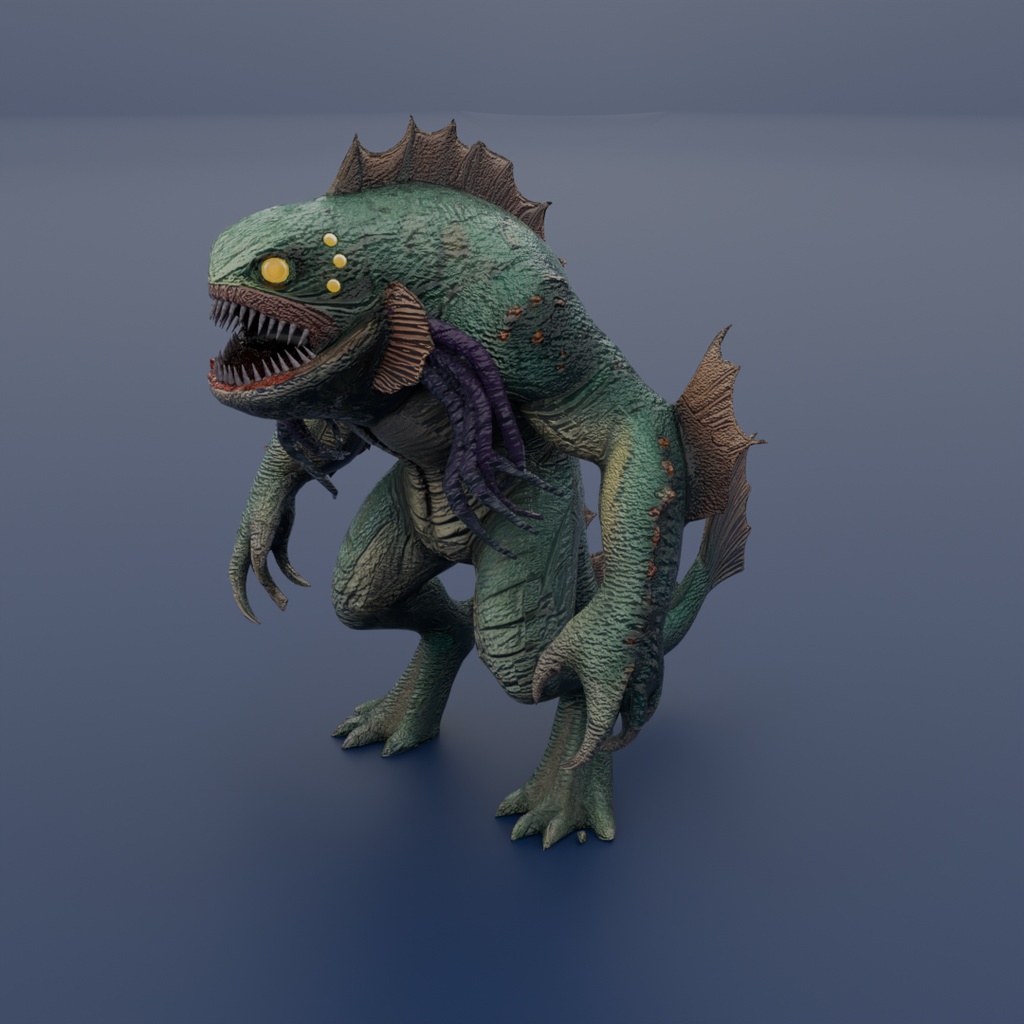 【Blender】父なるダゴン Father Dagon