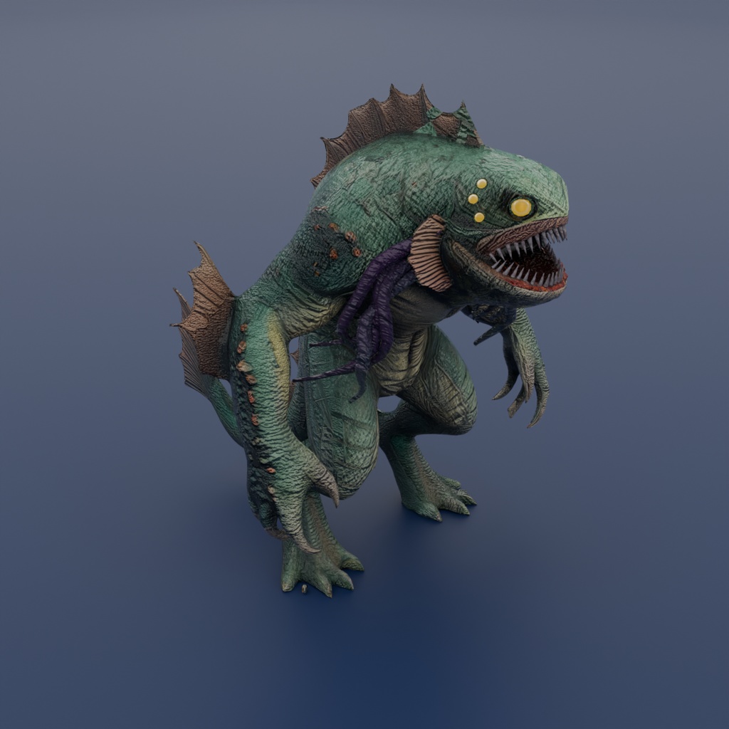 【Blender】父なるダゴン Father Dagon