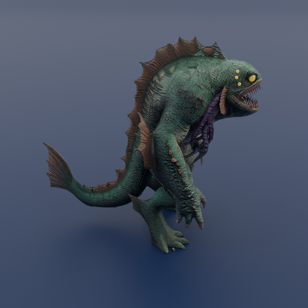 【Blender】父なるダゴン Father Dagon