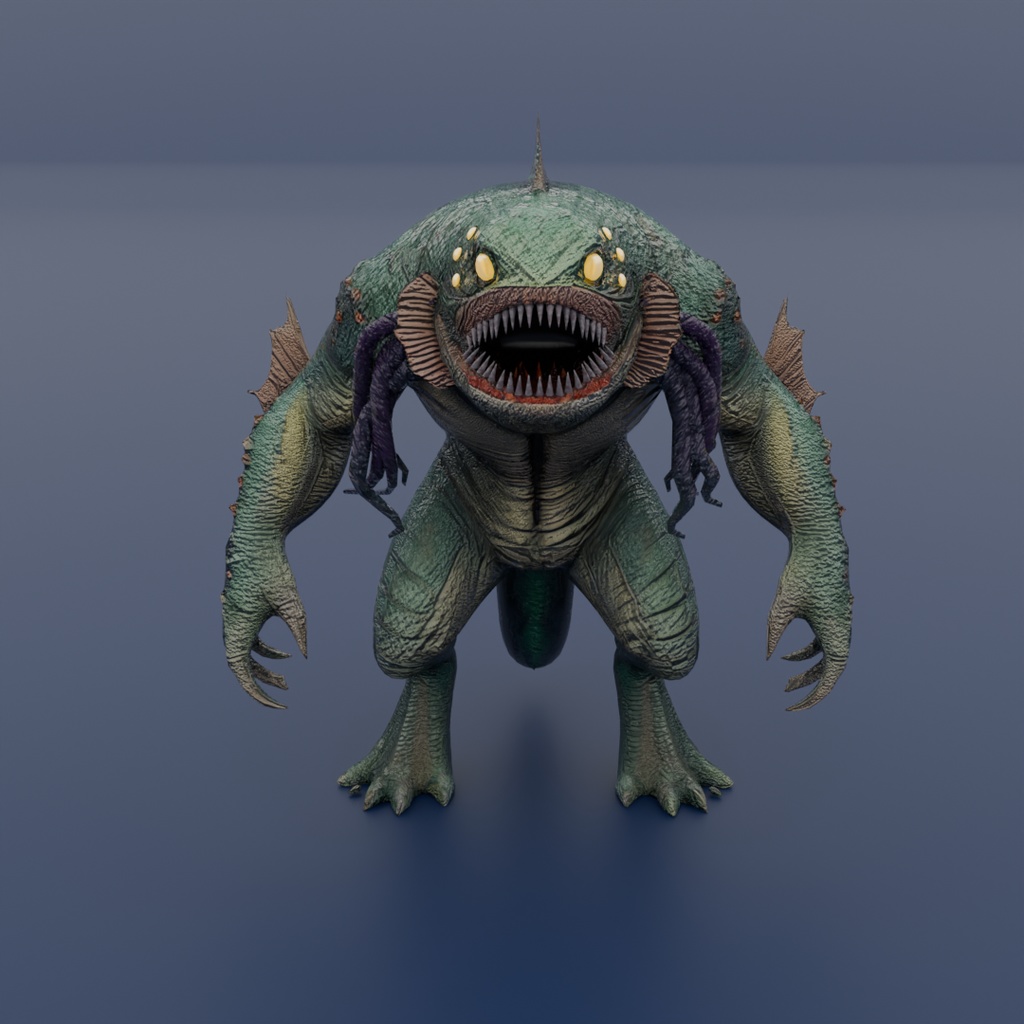 【Blender】父なるダゴン Father Dagon