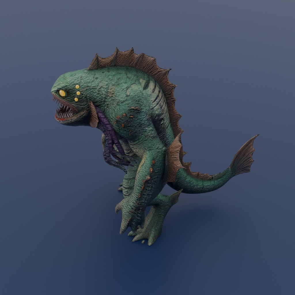 【Blender】父なるダゴン Father Dagon