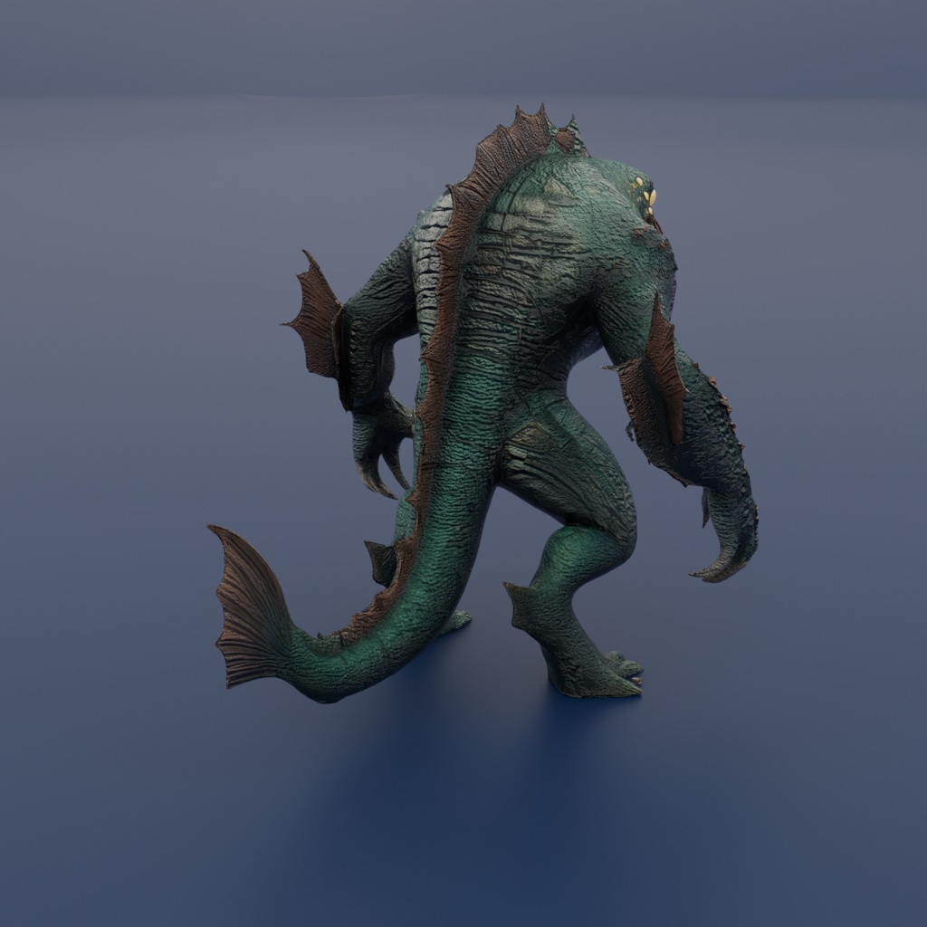 【Blender】父なるダゴン Father Dagon