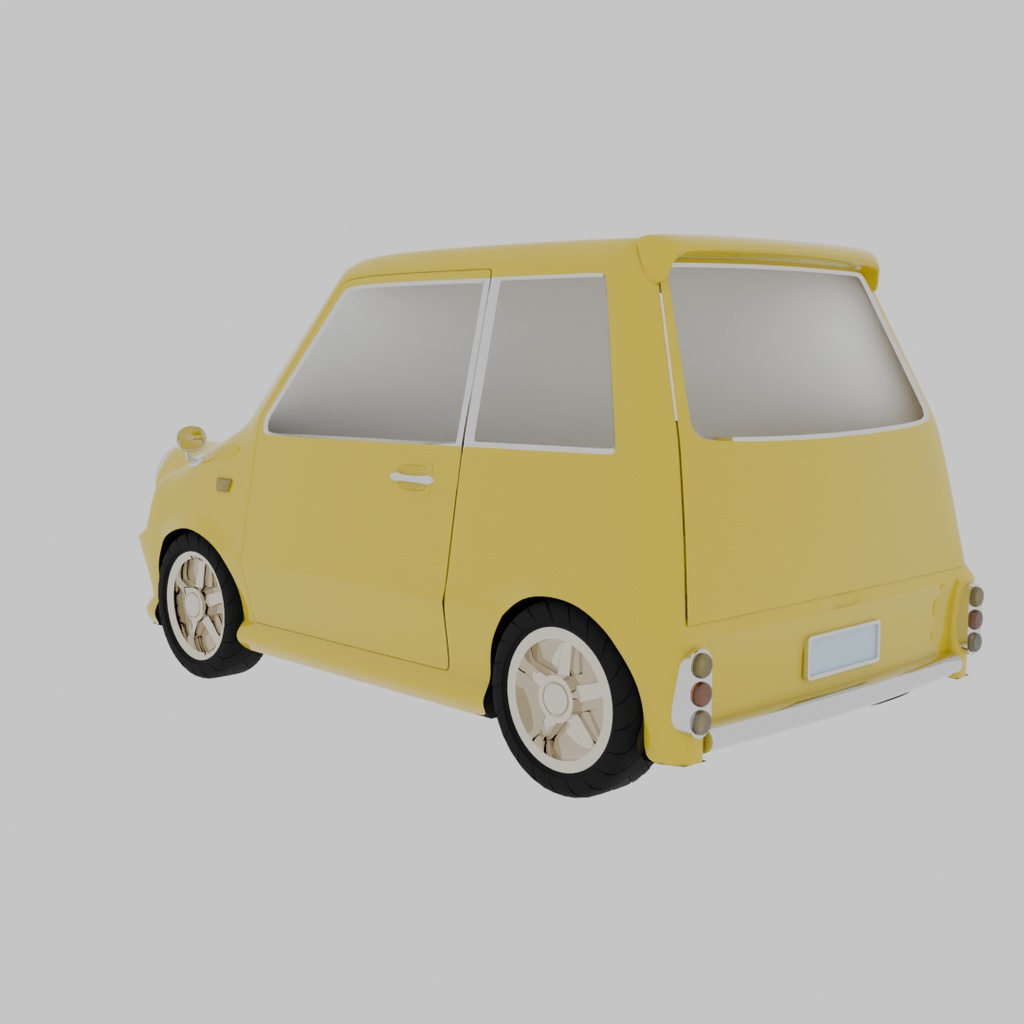 【Blender】コンパクトカー Compact car