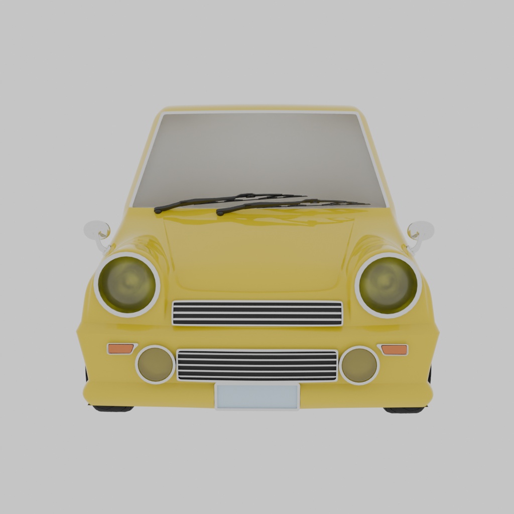 【Blender】コンパクトカー Compact car