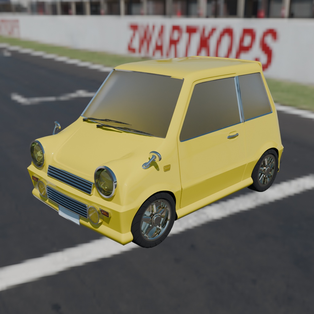 【Blender】コンパクトカー Compact car