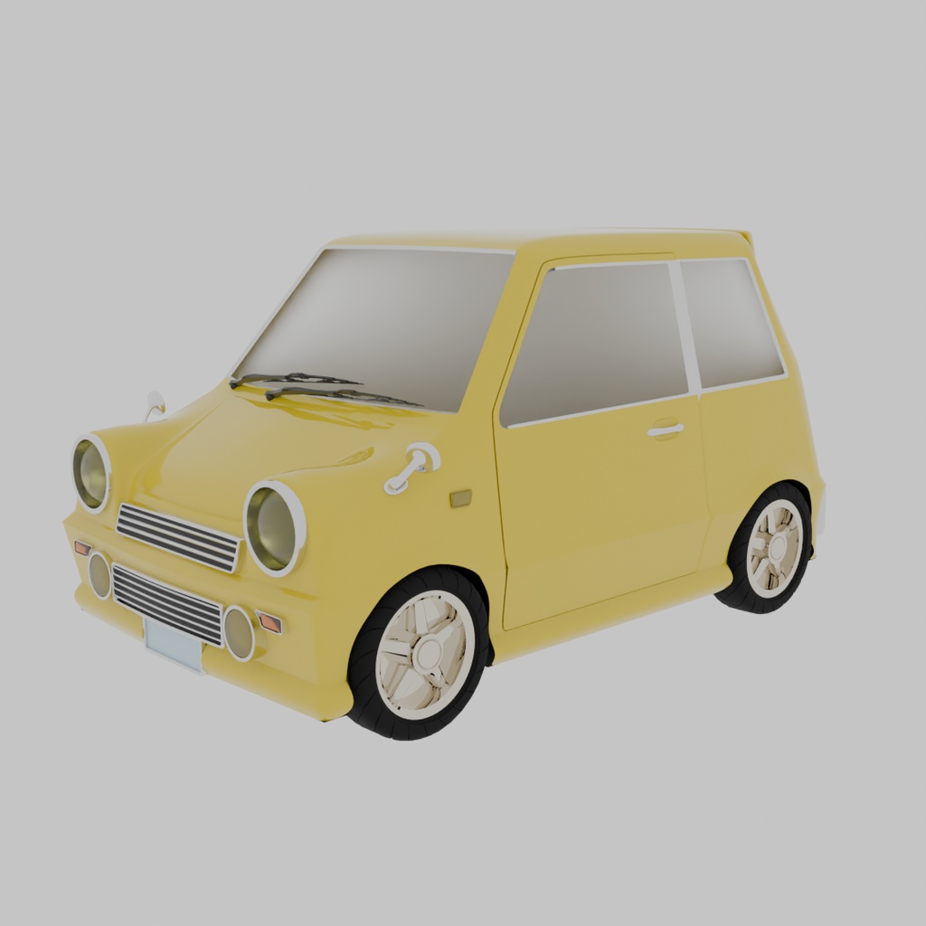【Blender】コンパクトカー Compact car