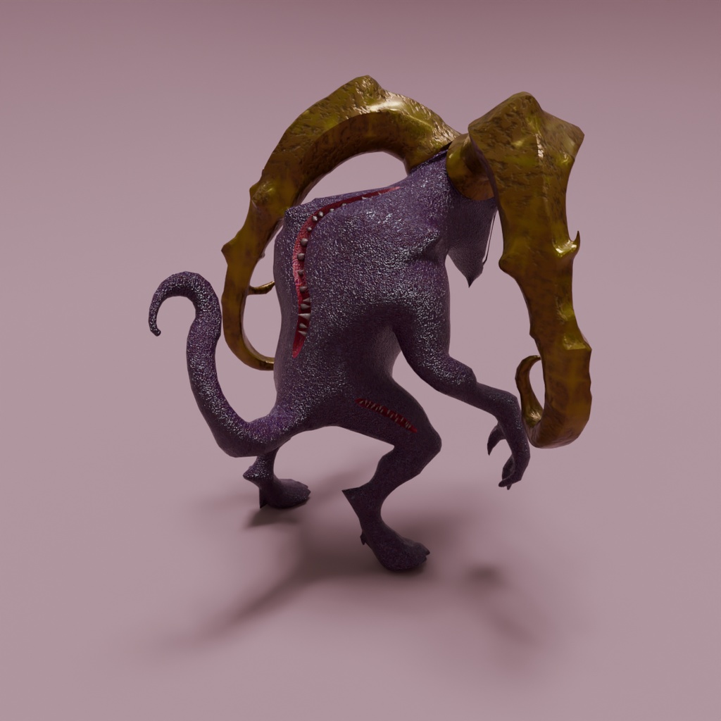 【Blender】黒山羊 シュブ=ニグラス Black goat Shub-Niggrath