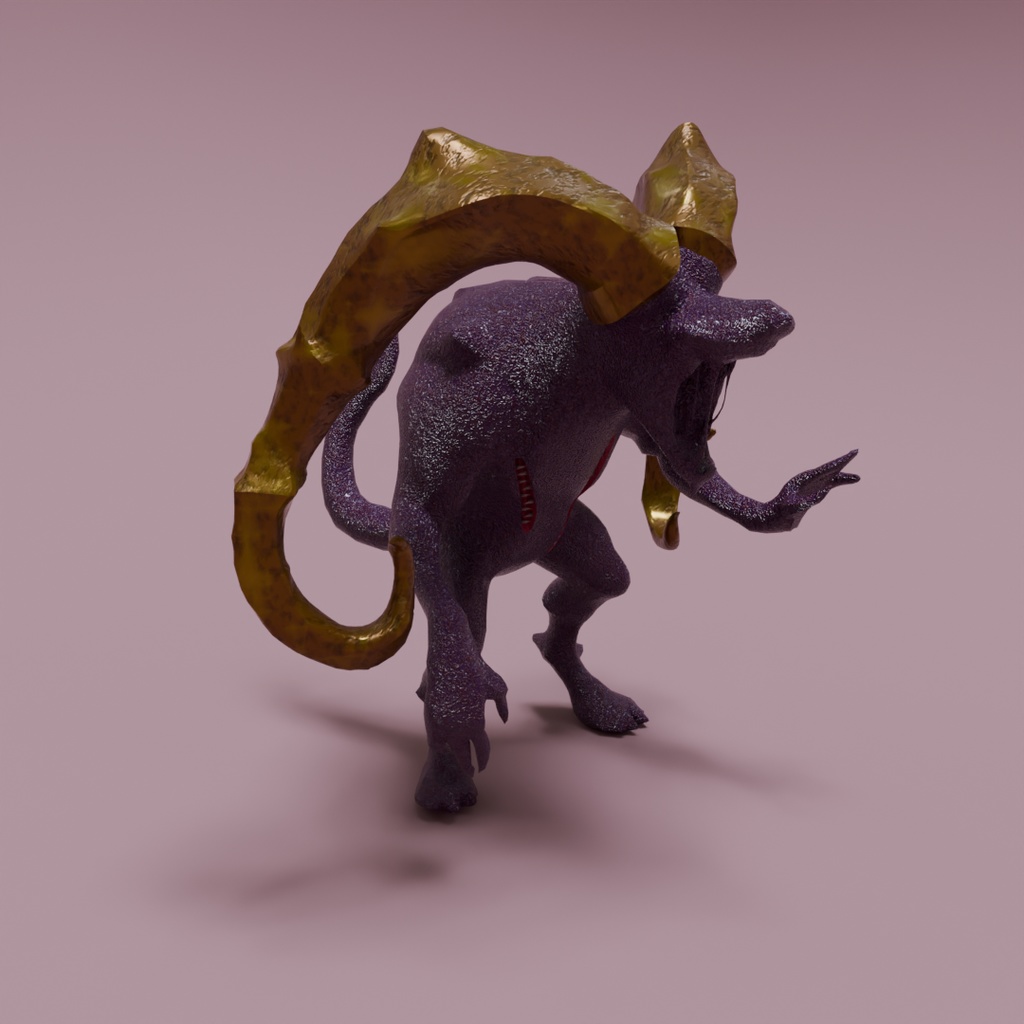 【Blender】黒山羊 シュブ=ニグラス Black goat Shub-Niggrath