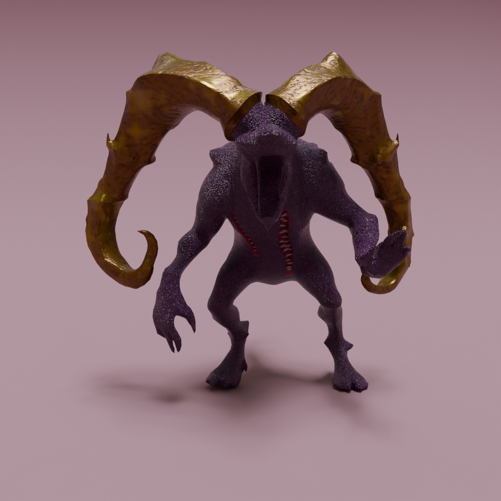 【Blender】黒山羊 シュブ=ニグラス Black goat Shub-Niggrath