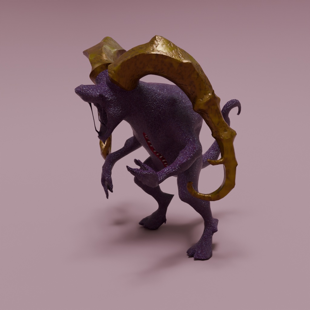 【Blender】黒山羊 シュブ=ニグラス Black goat Shub-Niggrath