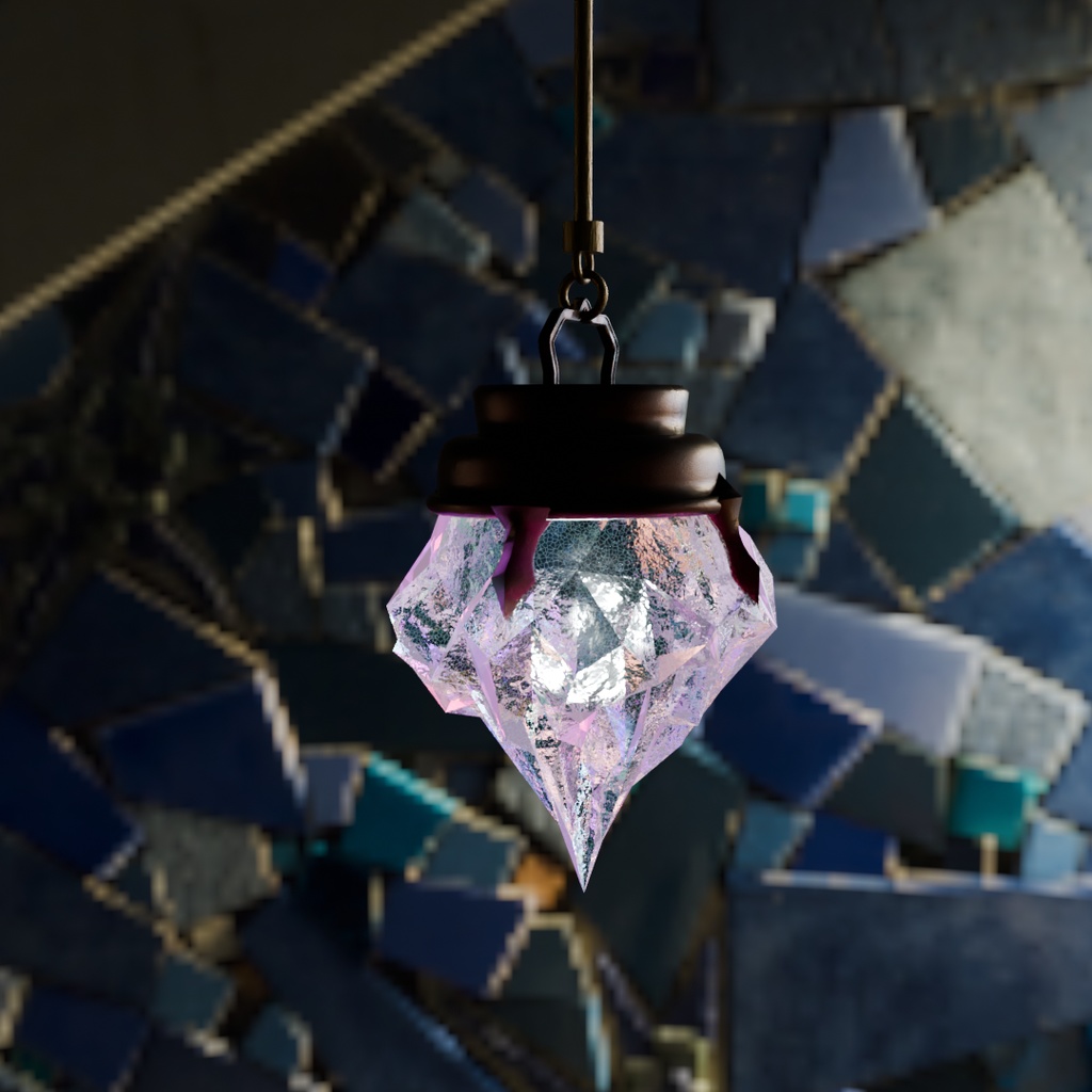 【Blender】クリスタルのランタン Crystal Lanterns