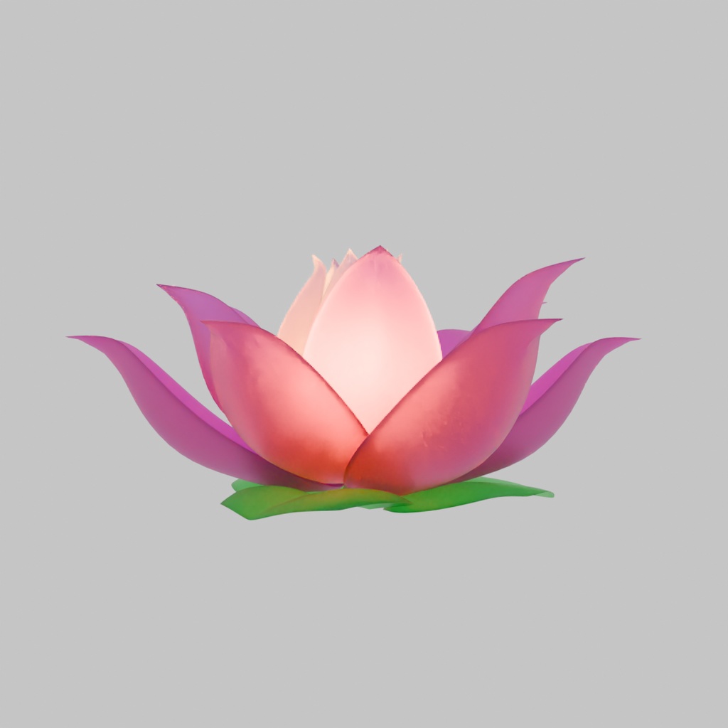 【Blender】蓮の花のライト Lotus flower light