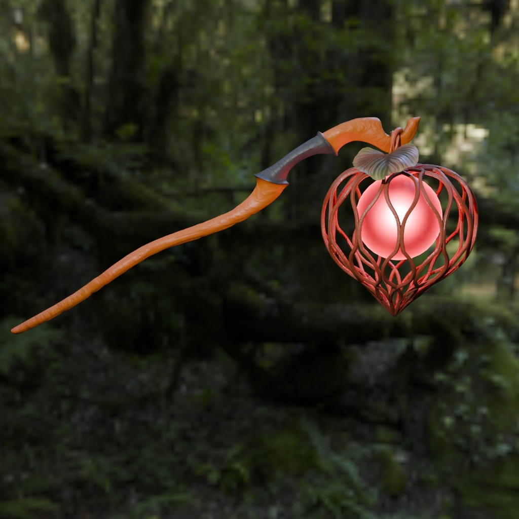 【Blender】燈果杖 Lanternfruit Staff