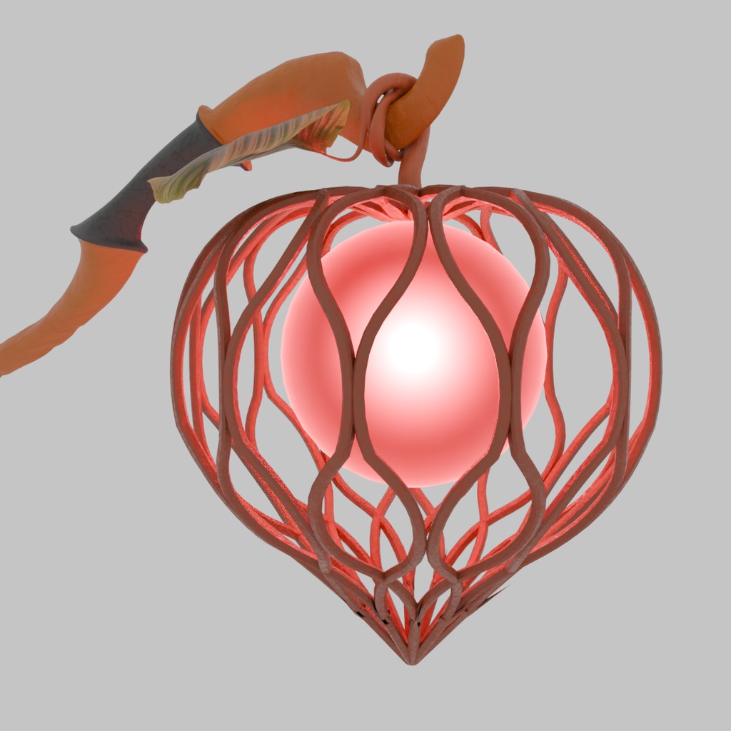 【Blender】燈果杖 Lanternfruit Staff