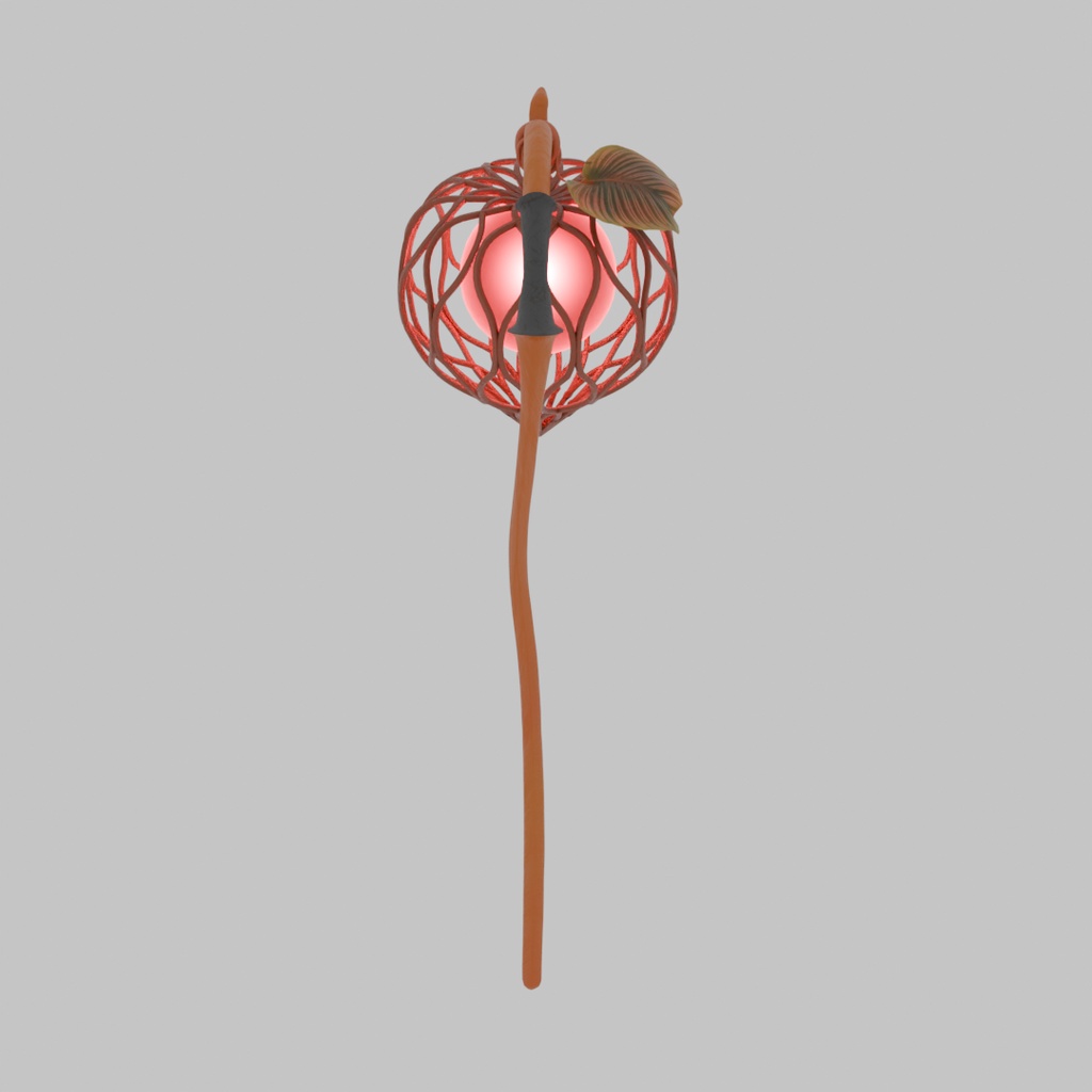 【Blender】燈果杖 Lanternfruit Staff