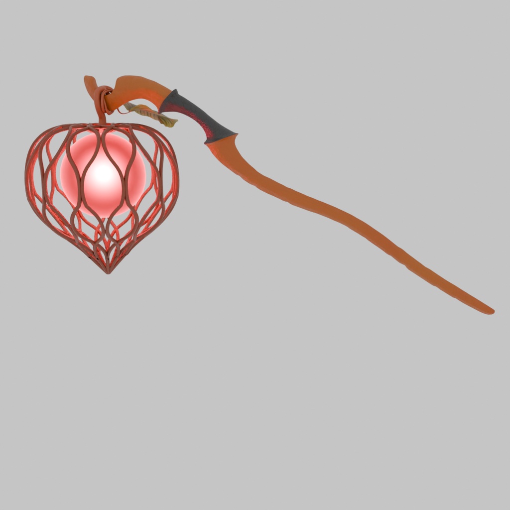【Blender】燈果杖 Lanternfruit Staff