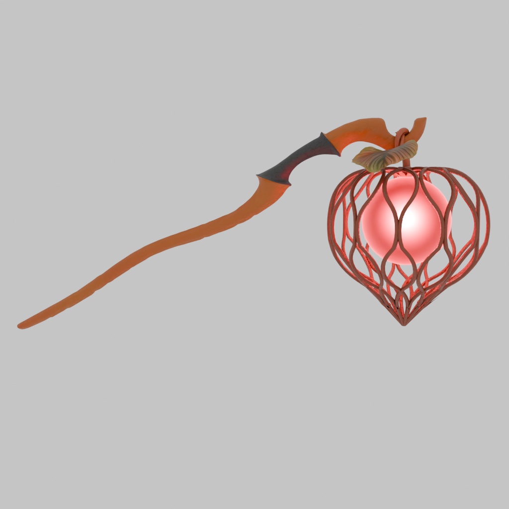 【Blender】燈果杖 Lanternfruit Staff