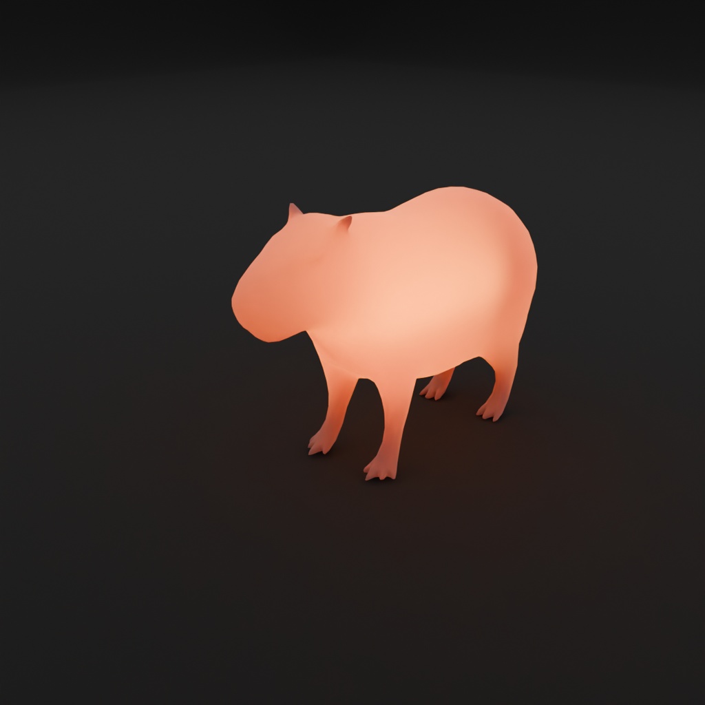 【Blender】カピバラの間接照明 Indirect lighting for capybara