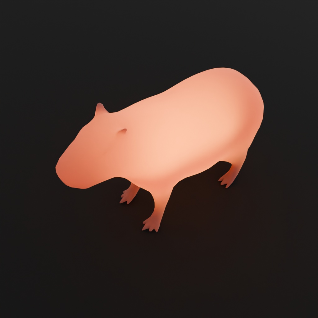【Blender】カピバラの間接照明 Indirect lighting for capybara