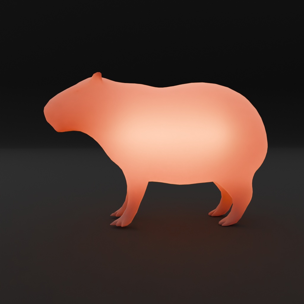 【Blender】カピバラの間接照明 Indirect lighting for capybara