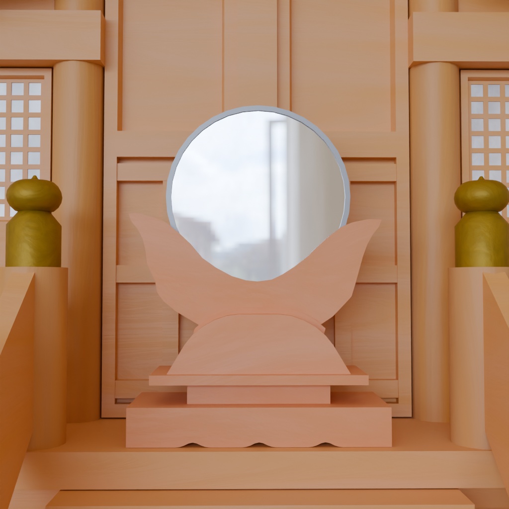 【Blender】三社型神棚 Sanja type kamidana