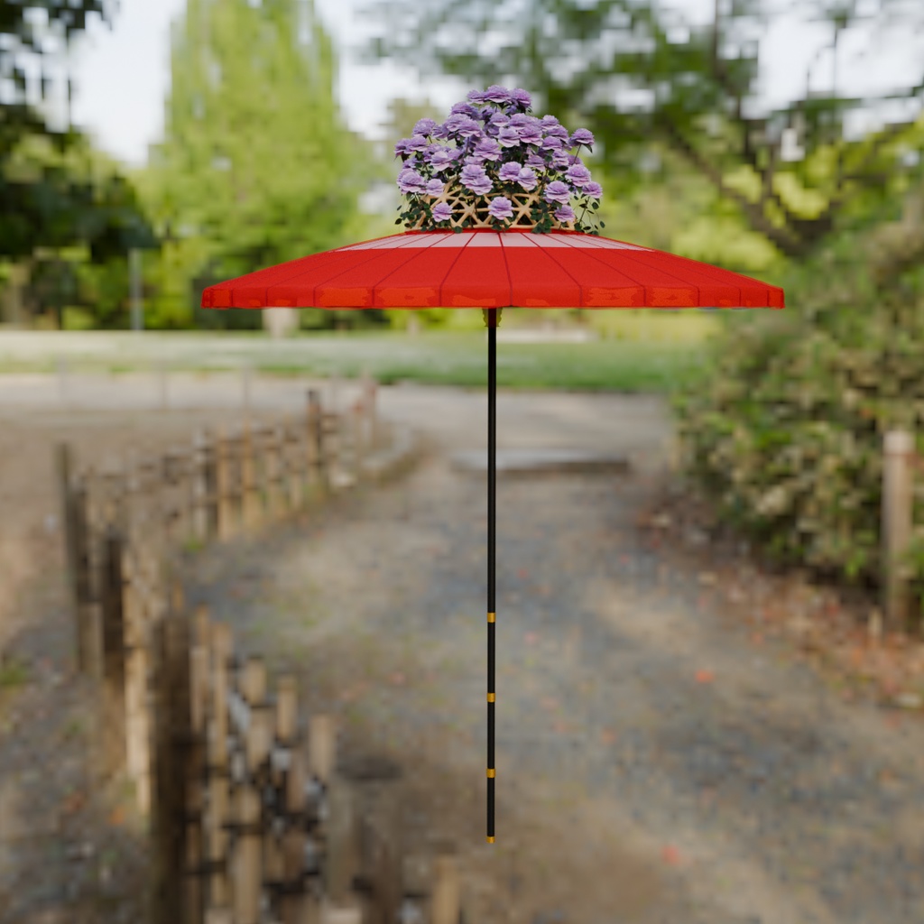 【Blender】風流傘 Fu-ryu-gasa