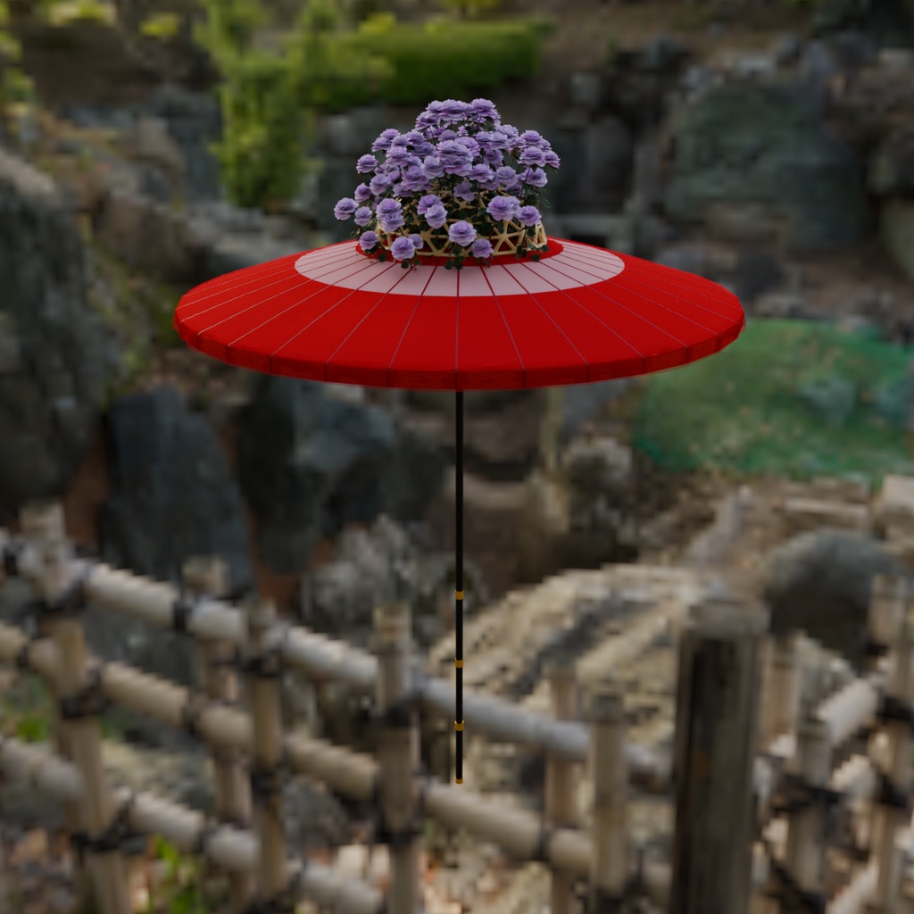 【Blender】風流傘 Fu-ryu-gasa