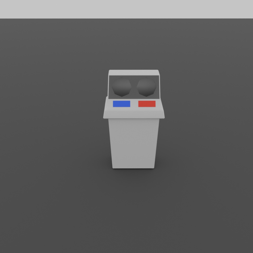 【Blender】ローポリ自動販売機セット Low Poly vending machine set