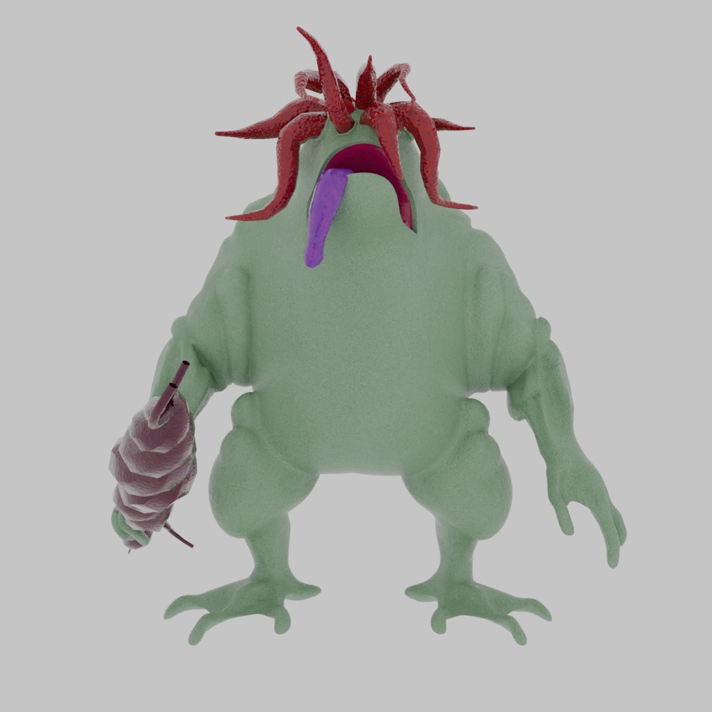 【Blender】月棲獣ムーンビースト moonbeast