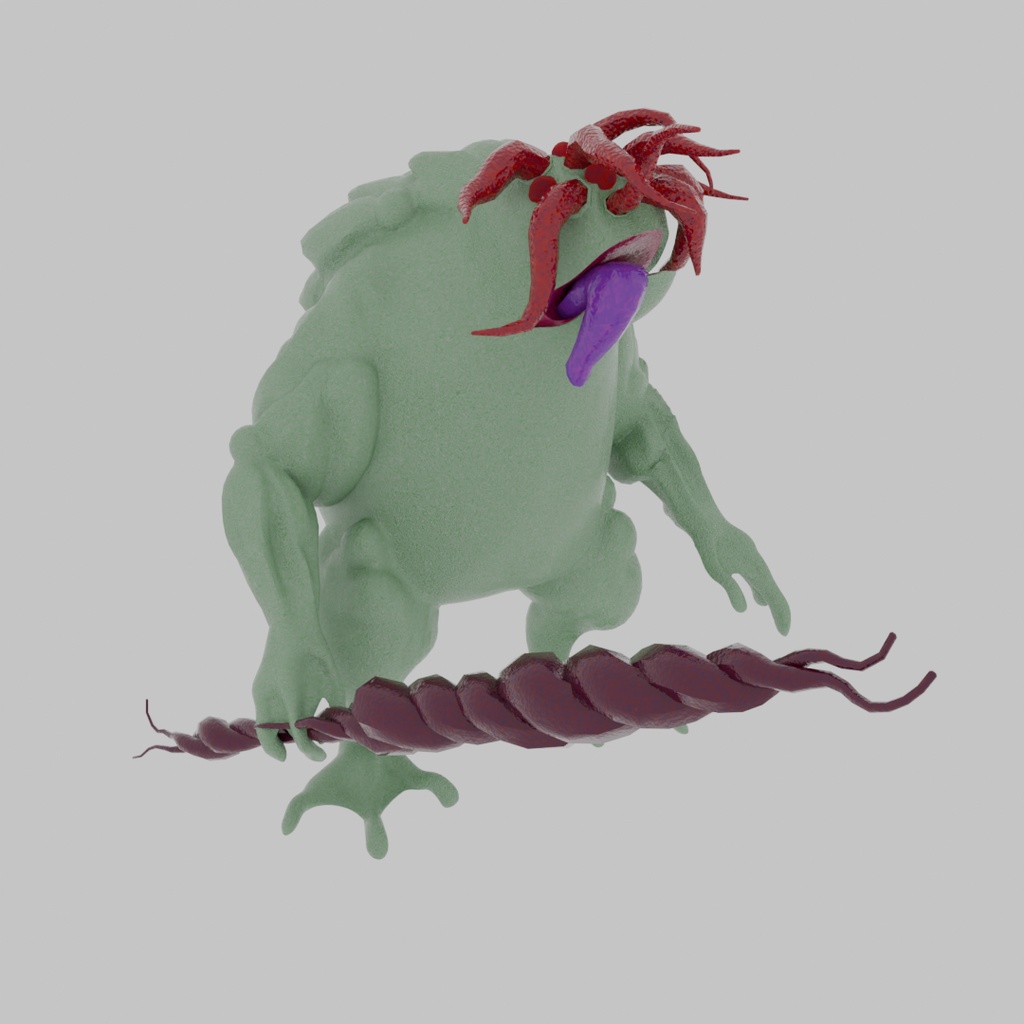 【Blender】月棲獣ムーンビースト moonbeast