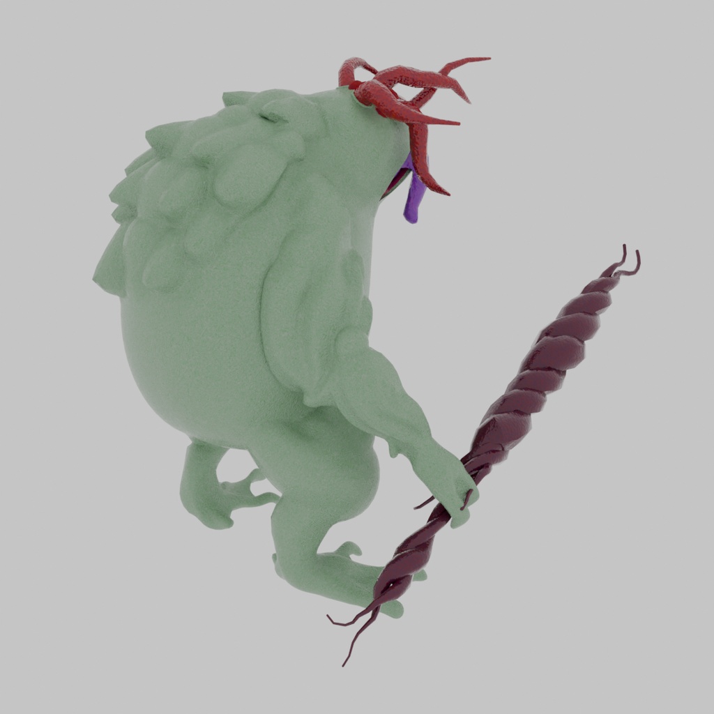 【Blender】月棲獣ムーンビースト moonbeast