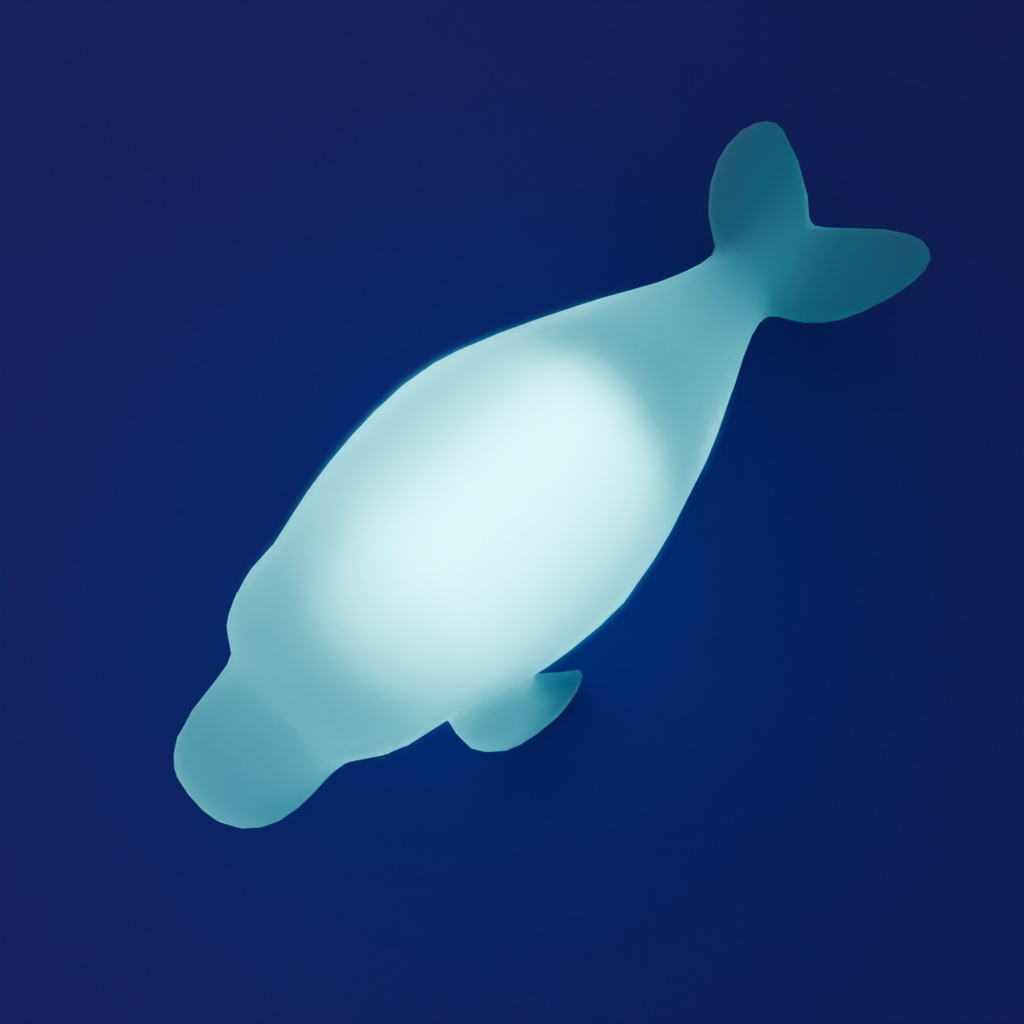 【Blender】ベルーガとジュゴンの間接照明 Indirect lighting of beluga and dugong