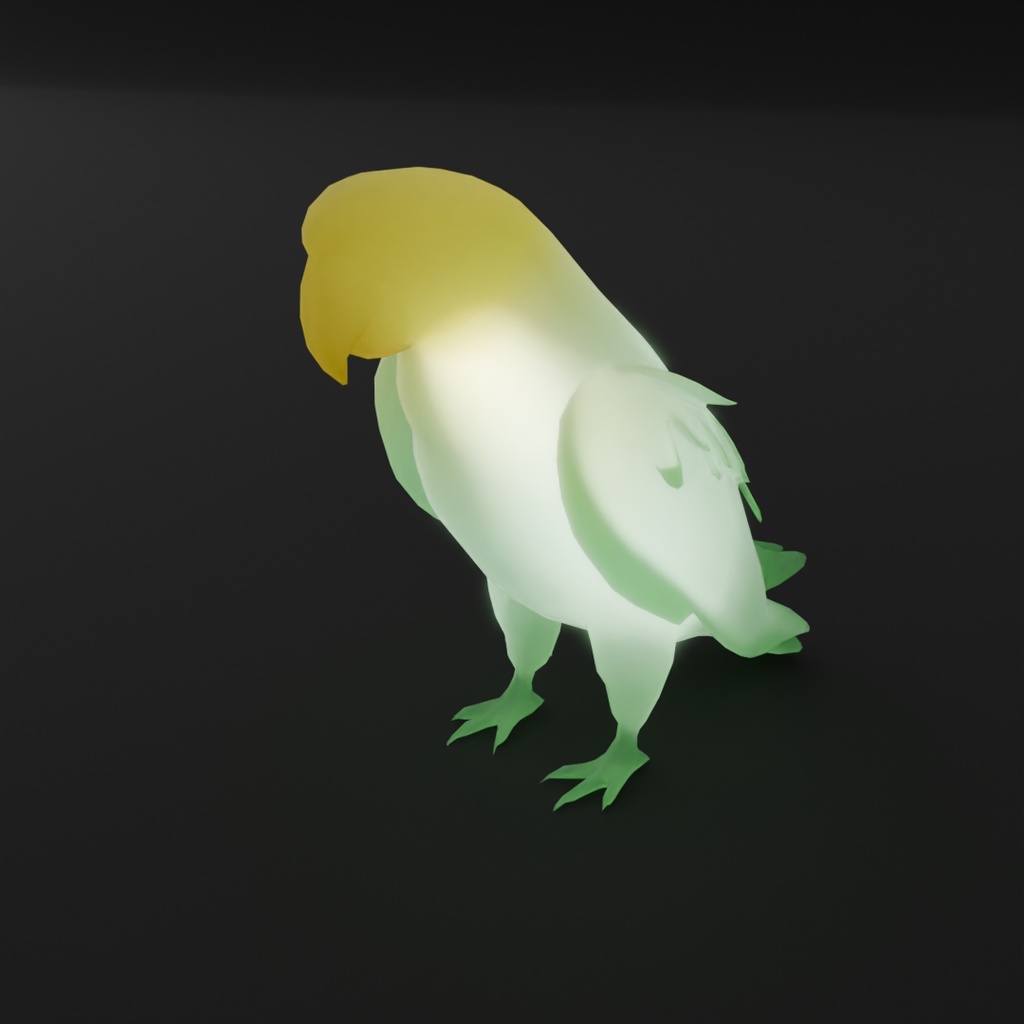【Blender】インコとオウムの間接照明 Indirect lighting for parakeets and parrots