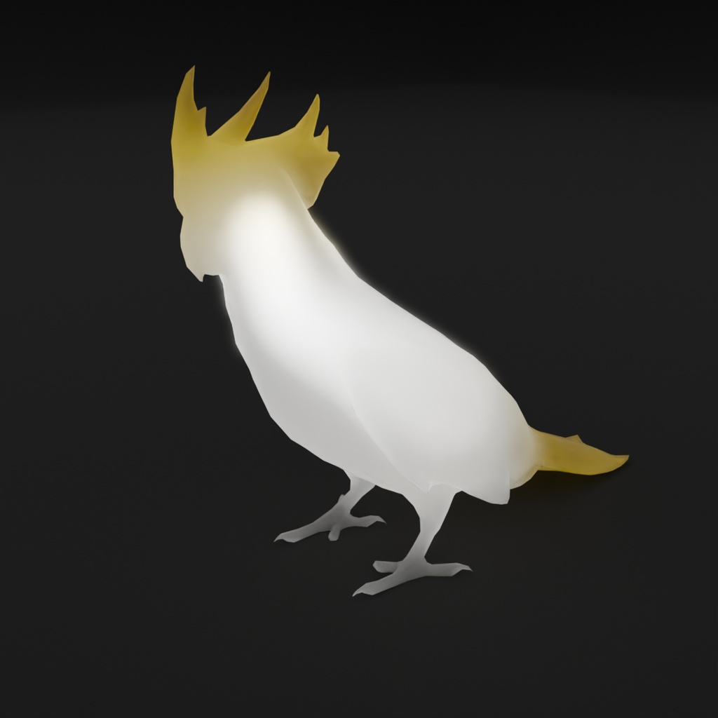 【Blender】インコとオウムの間接照明 Indirect lighting for parakeets and parrots