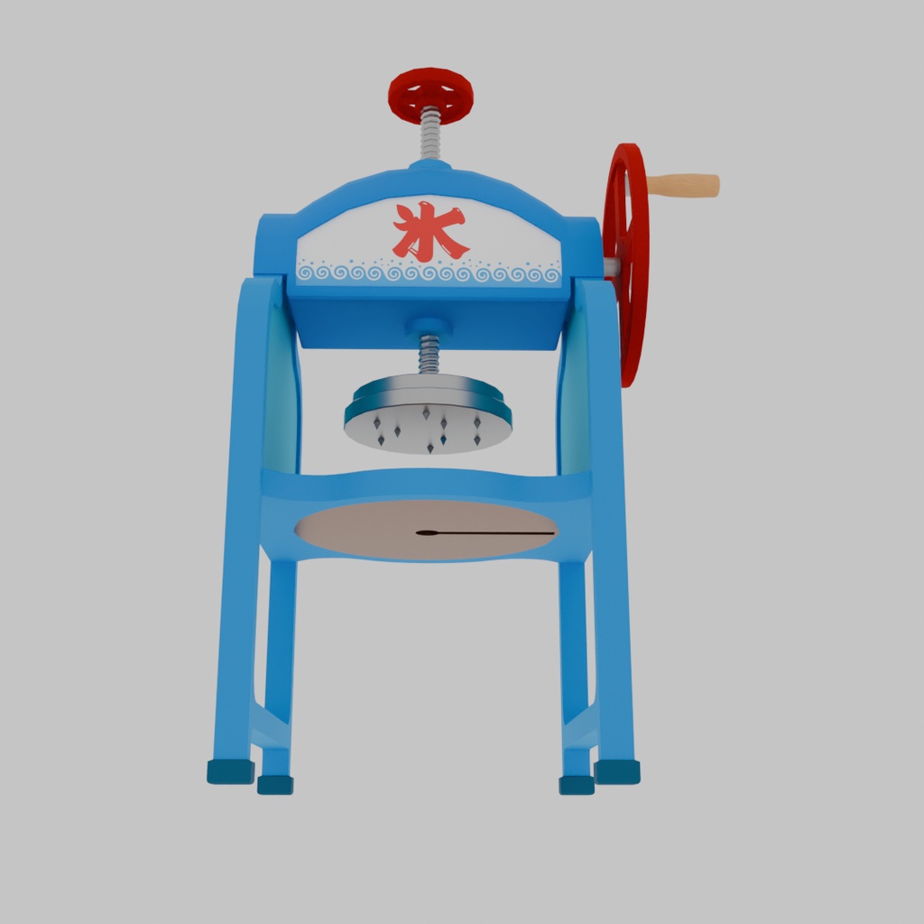 【Blender】レトロなかき氷機 Retro shaved ice machine
