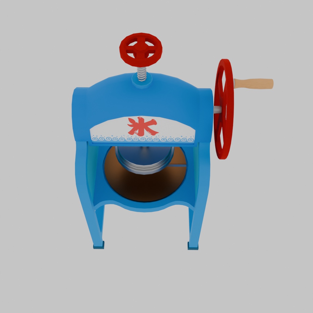 【Blender】レトロなかき氷機 Retro shaved ice machine