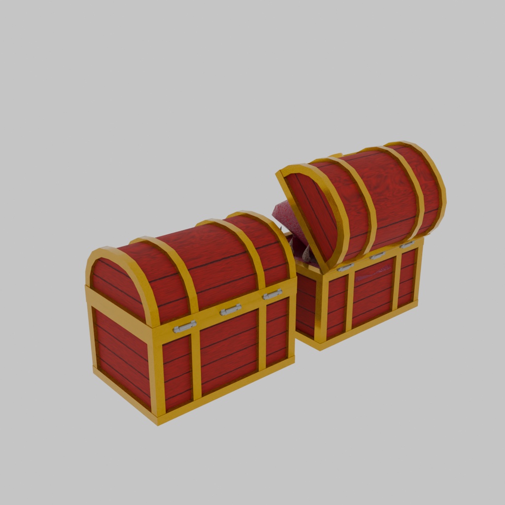 【Blender】宝箱のモンスター ミミック Monster in treasure chest Mimic