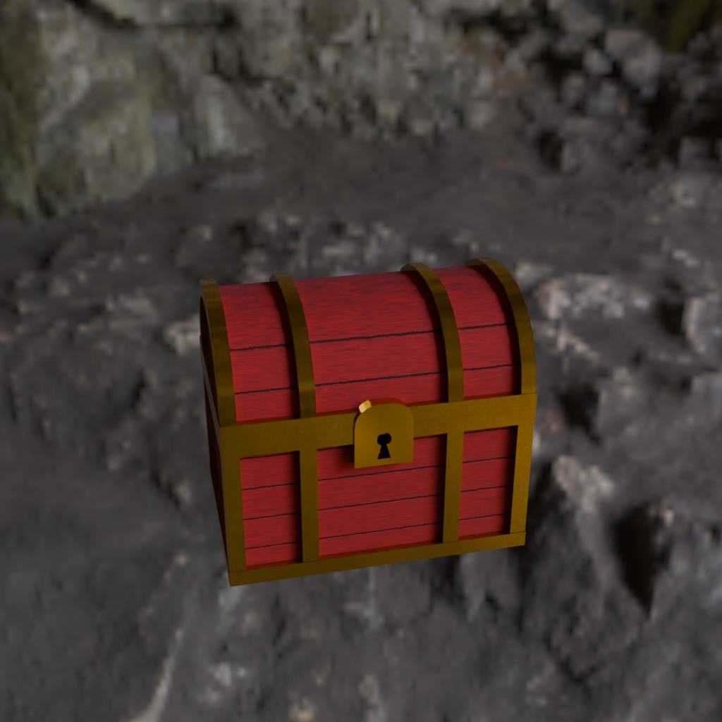 【Blender】宝箱のモンスター ミミック Monster in treasure chest Mimic