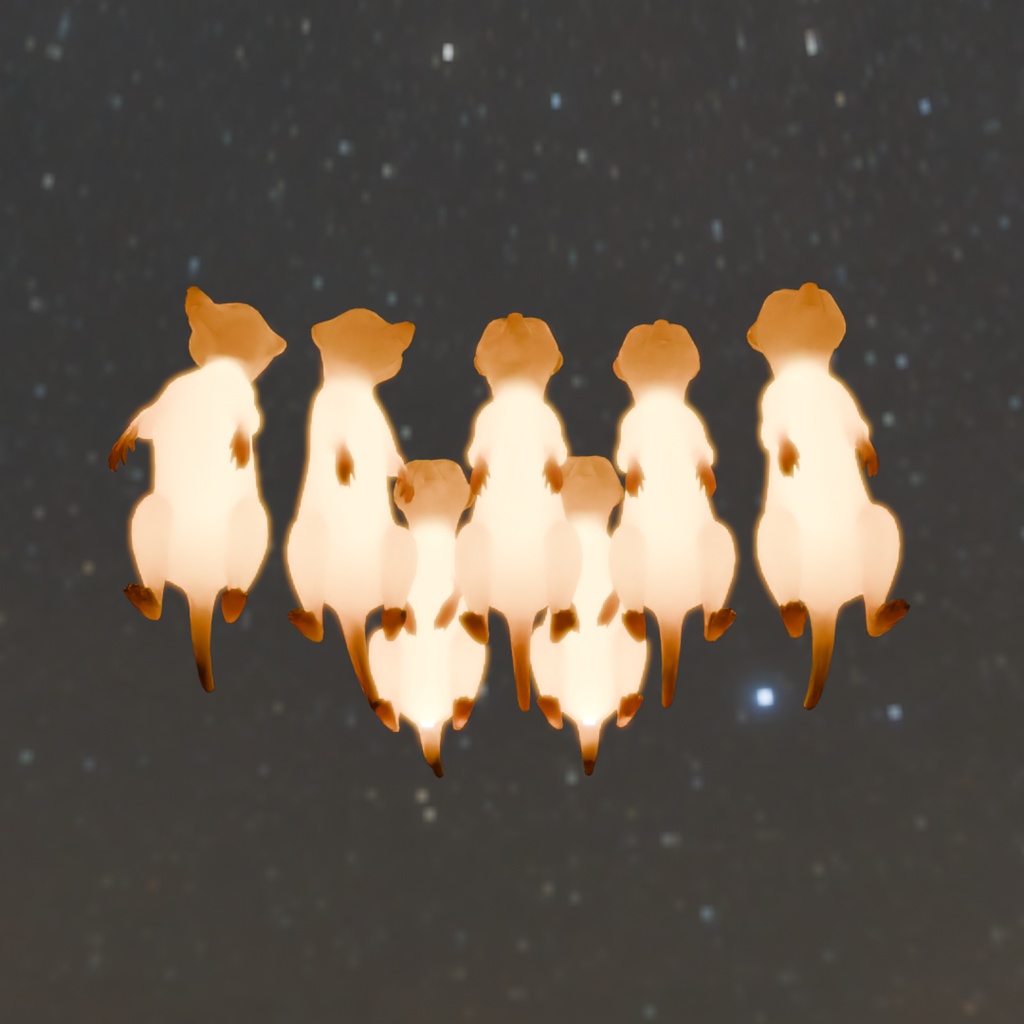 【Blender】ミーアキャットたちの間接照明 Indirect lighting for meerkats