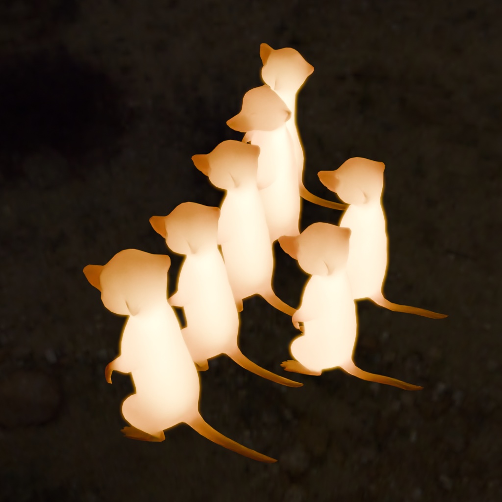 【Blender】ミーアキャットたちの間接照明 Indirect lighting for meerkats