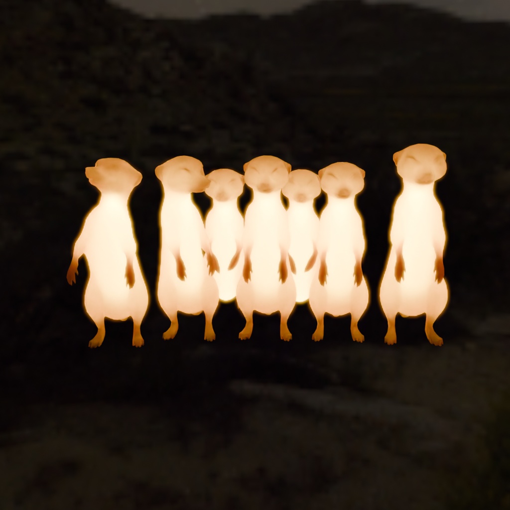 【Blender】ミーアキャットたちの間接照明 Indirect lighting for meerkats