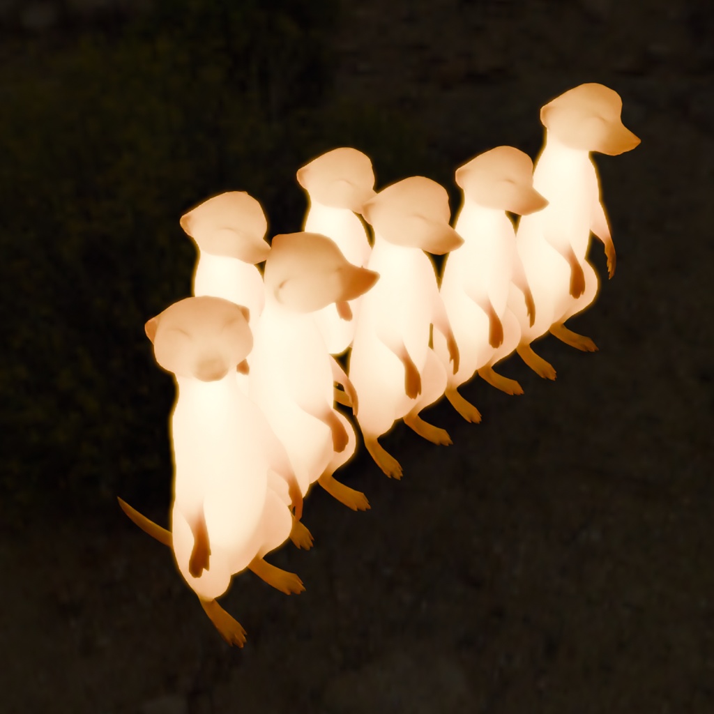 【Blender】ミーアキャットたちの間接照明 Indirect lighting for meerkats