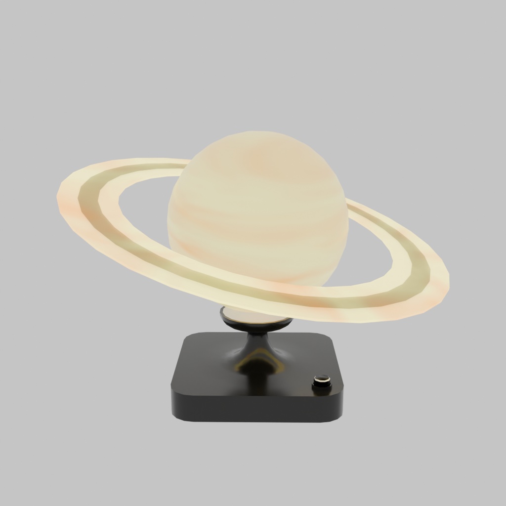 【Blender】土星の卓上ライト Saturn tabletop light