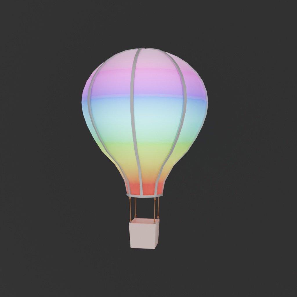【Blender】気球の間接照明 Indirect lighting for balloons